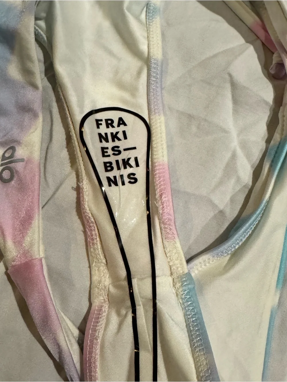 Frankie's Bikini X Alo Pastel Check Triangle Tie Bikini